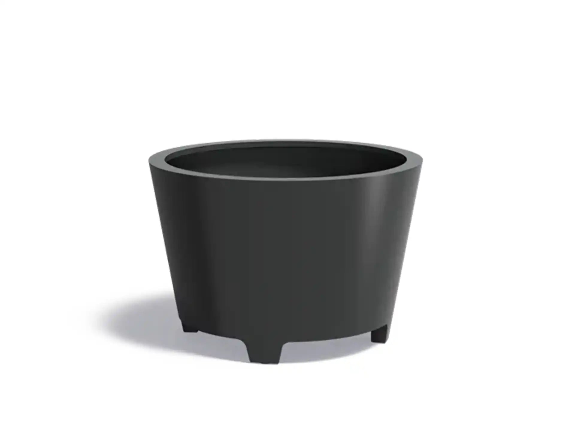 Adezz Conic Aluminium Plantenbak Rond met Poten 120 x 120 x 80 cm Zwartgrijs