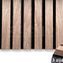 Adeqo Akupanel - Licht Walnoot hout 260 x 60 cm - 3 zijdig écht houtfineer - Akoestische Wandpanelen