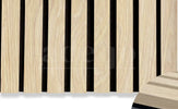 Adeqo Akupanel - Natuurlijk Eiken hout 260 x 60 cm - 3 zijdig écht houtfineer - Akoestische Wandpanelen
