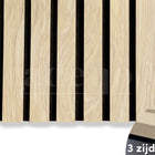 Adeqo Akupanel - Natuurlijk Eiken hout 260 x 60 cm - 3 zijdig écht houtfineer - Akoestische Wandpanelen