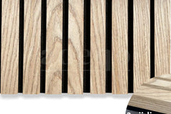 Adeqo Akupanel - Rustiek Eiken hout 300 x 60 cm - 3 zijdig écht houtfineer - Akoestische Panelen