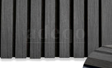 Adeqo Akupanel - Zwart Eiken hout 260 x 60 cm - 3 zijdig écht houtfineer - Akoestische Wandpanelen
