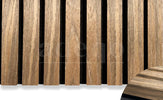 Adeqo akupanel - Bruin Eiken hout 260 x 60 cm - 3 zijdig écht houtfineer - Akoestische Wandpanelen