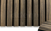 Adeqo Akupanel - Gerookt Eiken hout 260 x 60 cm - 3 zijdig écht houtfineer - Akoestische Wandpanelen