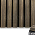 Adeqo Akupanel - Gerookt Eiken hout 260 x 60 cm - 3 zijdig écht houtfineer - Akoestische Wandpanelen