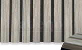 Adeqo Akupanel - Grijs Eiken hout 260 x 60 cm - 3 zijdig écht houtfineer - Akoestische Wandpanelen