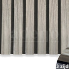 Adeqo Akupanel - Grijs Eiken hout 300 x 60 cm - 3 zijdig écht houtfineer - Akoestische Panelen