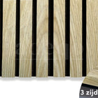 Adeqo Akupanel - Klassiek Eiken hout 300 x 60 cm - 3 zijdig écht houtfineer - Akoestische Wandpanelen