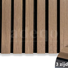 Adeqo Akupanel - Klassiek Walnoot hout 300 x 60 cm - 3 zijdig écht houtfineer - Akoestische Panelen