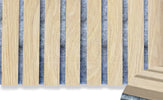 Adeqo Akupanel - Natuurlijk Eiken hout (grijs vilt) 300 x 60 cm - 3 zijdig écht houtfineer - Akoestische Panelen