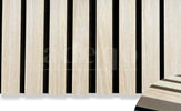 Adeqo Akupanel - Wit Eiken hout 260 x 60 cm - 3 zijdig écht houtfineer - Akoestische Wandpanelen