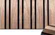 Adeqo Akupanel Wisselende lat 300x60 cm in Licht Walnoot met 3-zijdig écht houtfineer, doorlopende houtnerf op de zijkanten