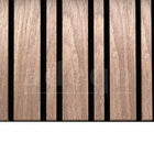 Adeqo Akupanel Wisselende lat - Licht Walnoot hout 300 x 60 cm - 3 zijdig écht houtfineer - Akoestische Wandpanelen