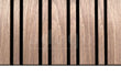 Adeqo Akupanel Wisselende lat 300x60 cm in Licht Walnoot akoestisch wandpaneel met 6+2 cm afwisselend latpatroon