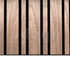 Adeqo Akupanel Wisselende lat - Licht Walnoot hout 300 x 60 cm - 3 zijdig écht houtfineer - Akoestische Wandpanelen
