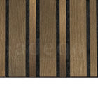 Adeqo Akupanel Wisselende lat WoodSkin - Gerookt Eiken Donker 300 x 60 cm - Akoestische Wandpanelen