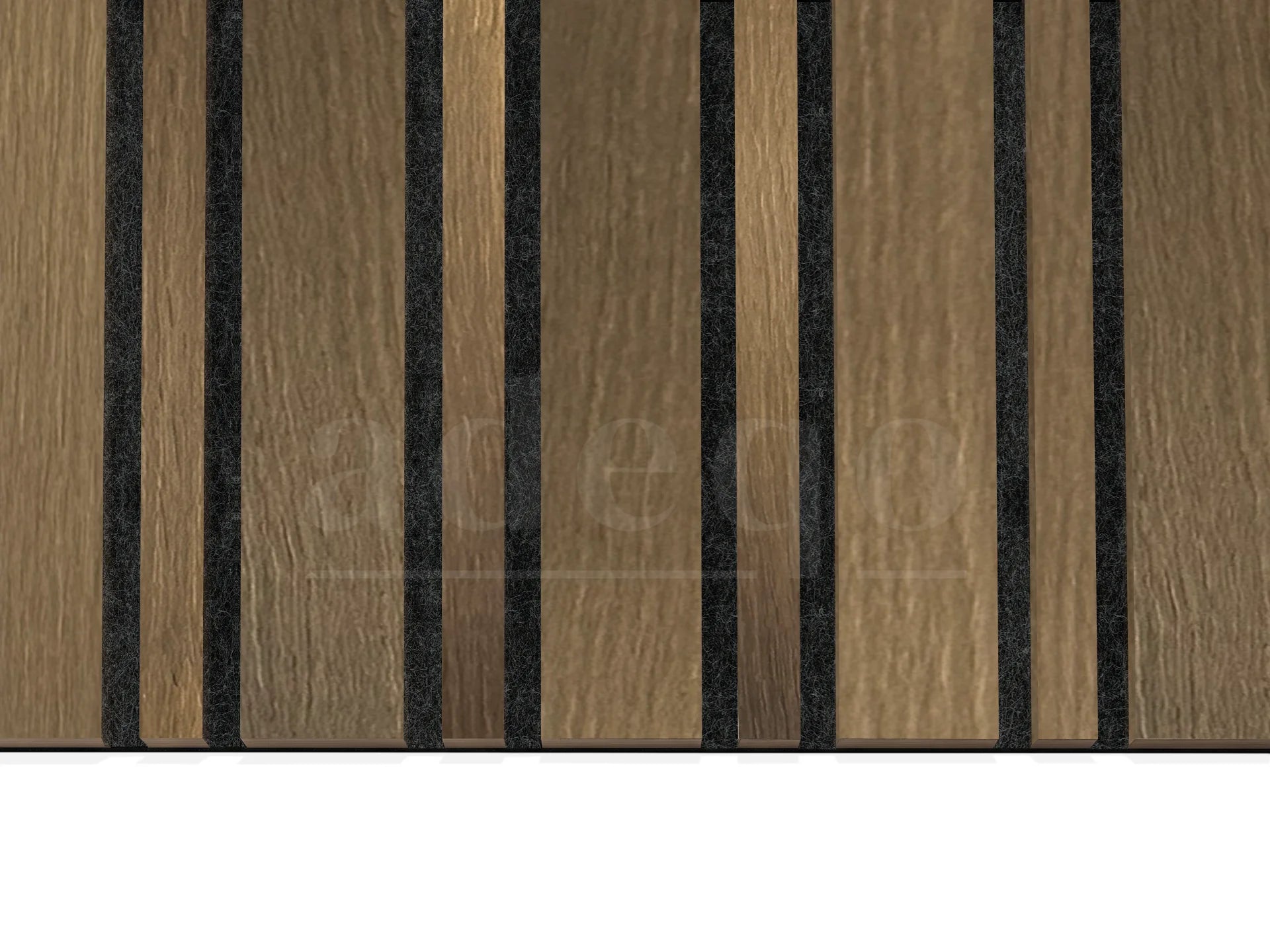 Adeqo Akupanel Wisselende lat WoodSkin 300x60 cm in Gerookt Eiken Donker akoestisch wandpaneel met 6+2 cm afwisselend latpatroon