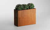 Adeqo cortenstaal plantenbak rechthoek 100 x 40 x 80 cm  - Dikte 2mm - Met bodem