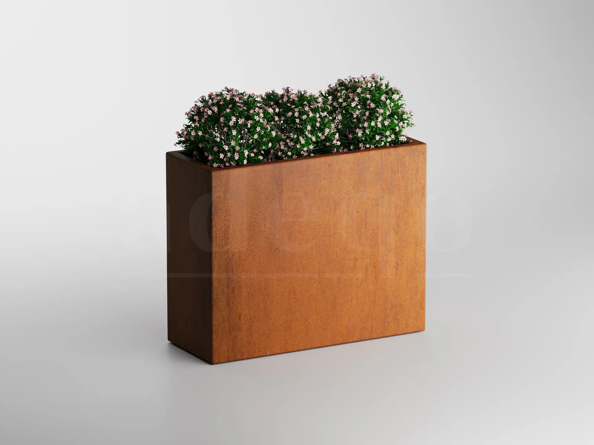 Adeqo cortenstaal plantenbak rechthoek 100 x 40 x 80 cm  - Dikte 2mm - Met bodem