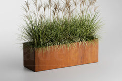 Adeqo cortenstaal plantenbak rechthoek 120 x 40 x 40 cm  - Dikte 2mm - Met bodem