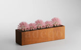 Adeqo cortenstaal plantenbak rechthoek 150 x 40 x 40 cm  - Dikte 2mm - Met bodem
