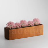 Adeqo cortenstaal plantenbak rechthoek 150 x 40 x 40 cm  - Dikte 2mm - Met bodem