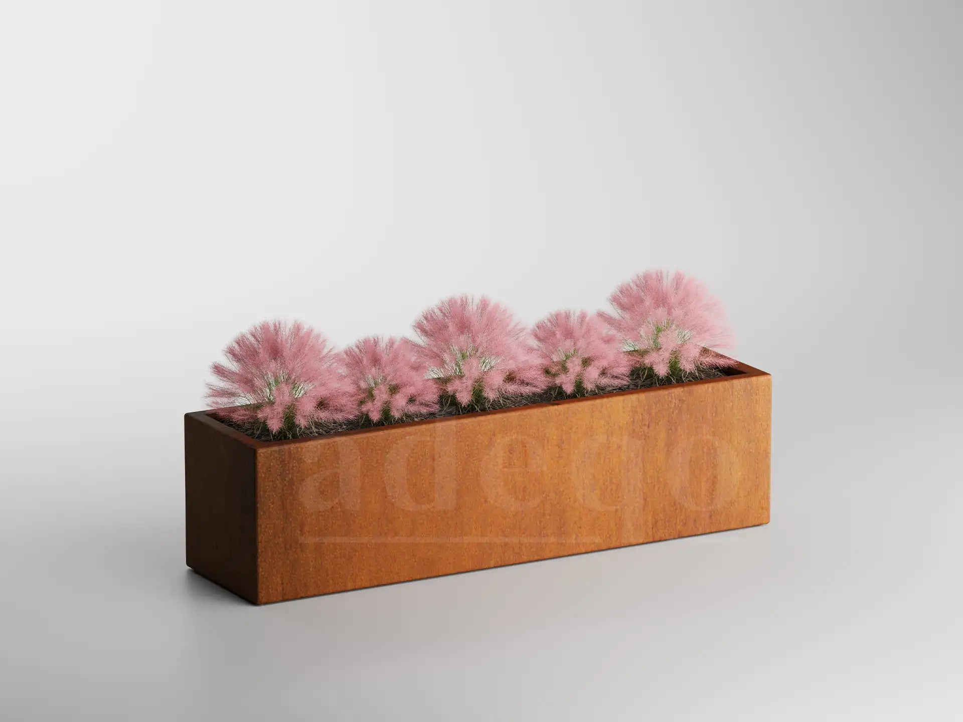 Adeqo cortenstaal plantenbak rechthoek 150 x 40 x 40 cm  - Dikte 2mm - Met bodem