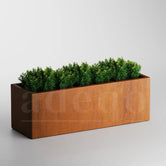 Adeqo cortenstaal plantenbak rechthoek 150 x 50 x 50 cm - Dikte 2mm - Met bodem