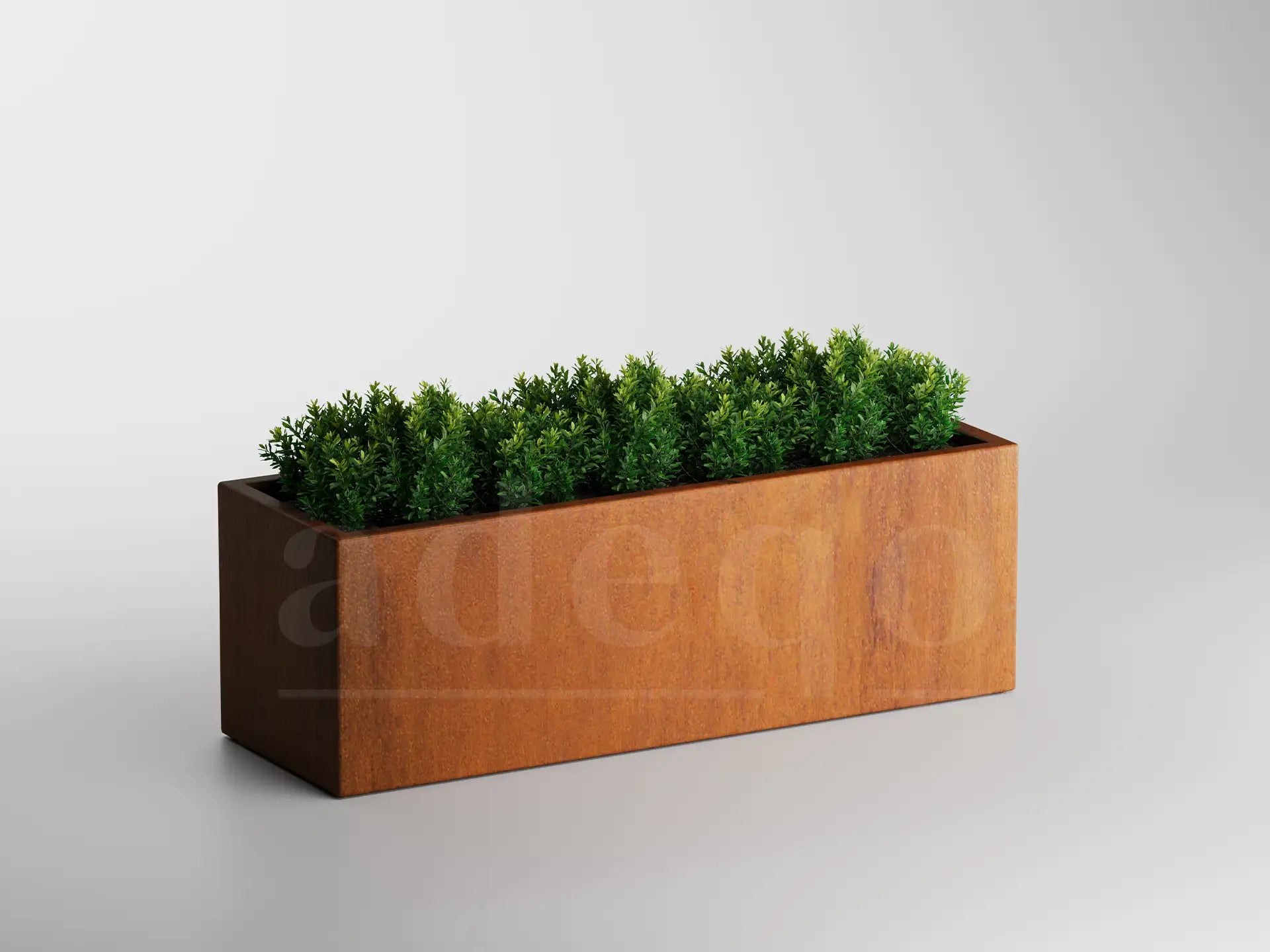 Adeqo cortenstaal plantenbak rechthoek 150 x 50 x 50 cm - Dikte 2mm - Met bodem