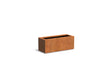 Adezz Carrez Cortenstaal Plantenbak Rechthoek 100 x 40 x 40 cm met bodem, productfoto op witte achtergrond.
