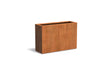 Adezz Carrez Cortenstaal Plantenbak Rechthoek 120 x 40 x 80 cm met bodem, productfoto op witte achtergrond.