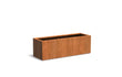 Adezz Carrez Cortenstaal Plantenbak Rechthoek 150 x 50 x 50 cm met bodem, productfoto op witte achtergrond.