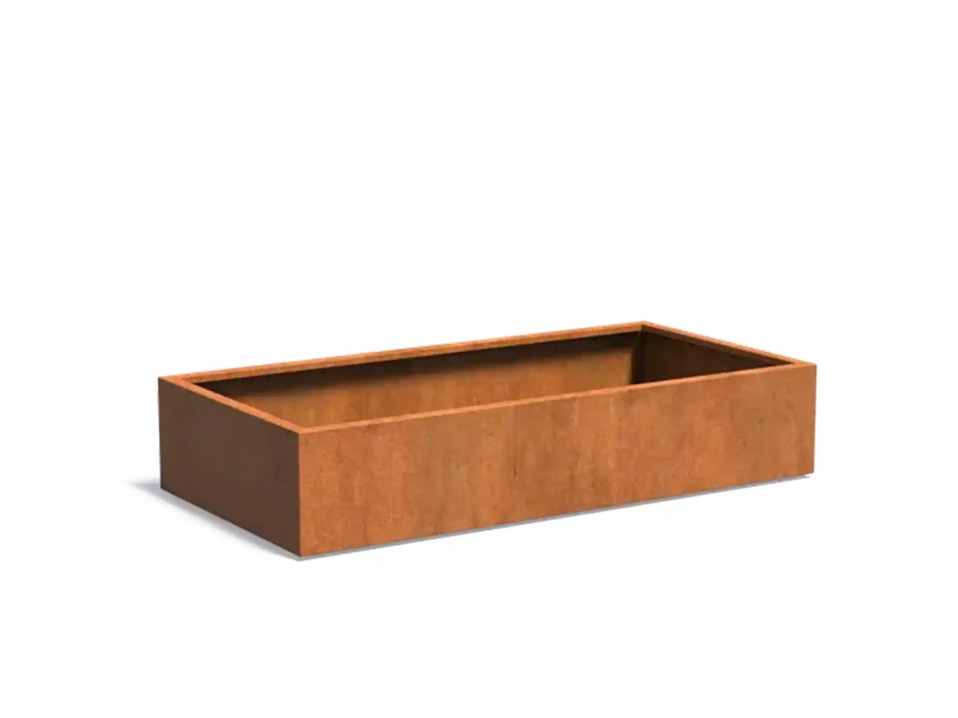 Adezz Carrez Cortenstaal Plantenbak Rechthoek 200 x 100 x 40 cm - met bodem