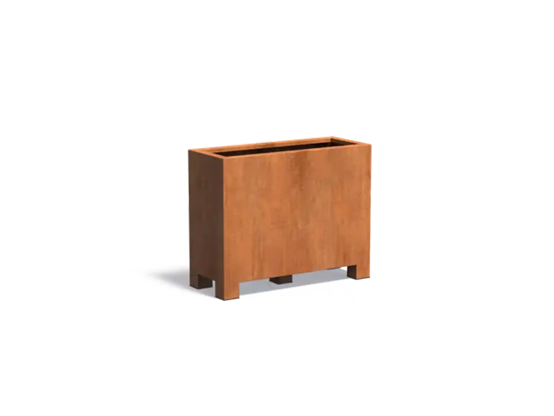 Adezz Carrez Cortenstaal Plantenbak Rechthoek met poten 100 x 40 x 80 cm - met bodem