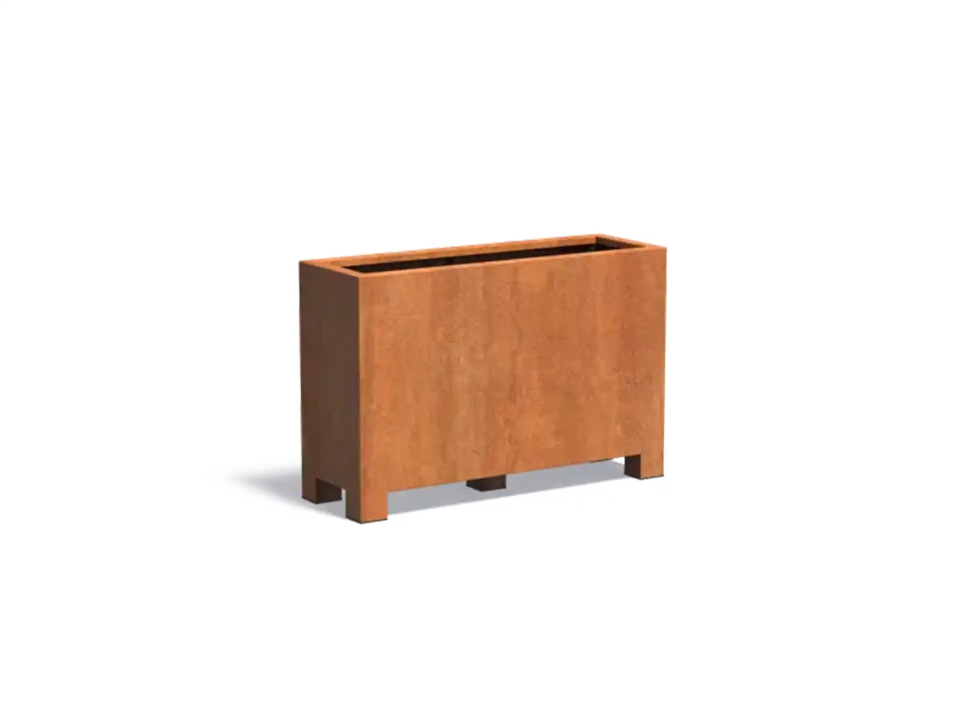Adezz Carrez Cortenstaal Plantenbak Rechthoek met poten 120 x 40 x 80 cm - met bodem