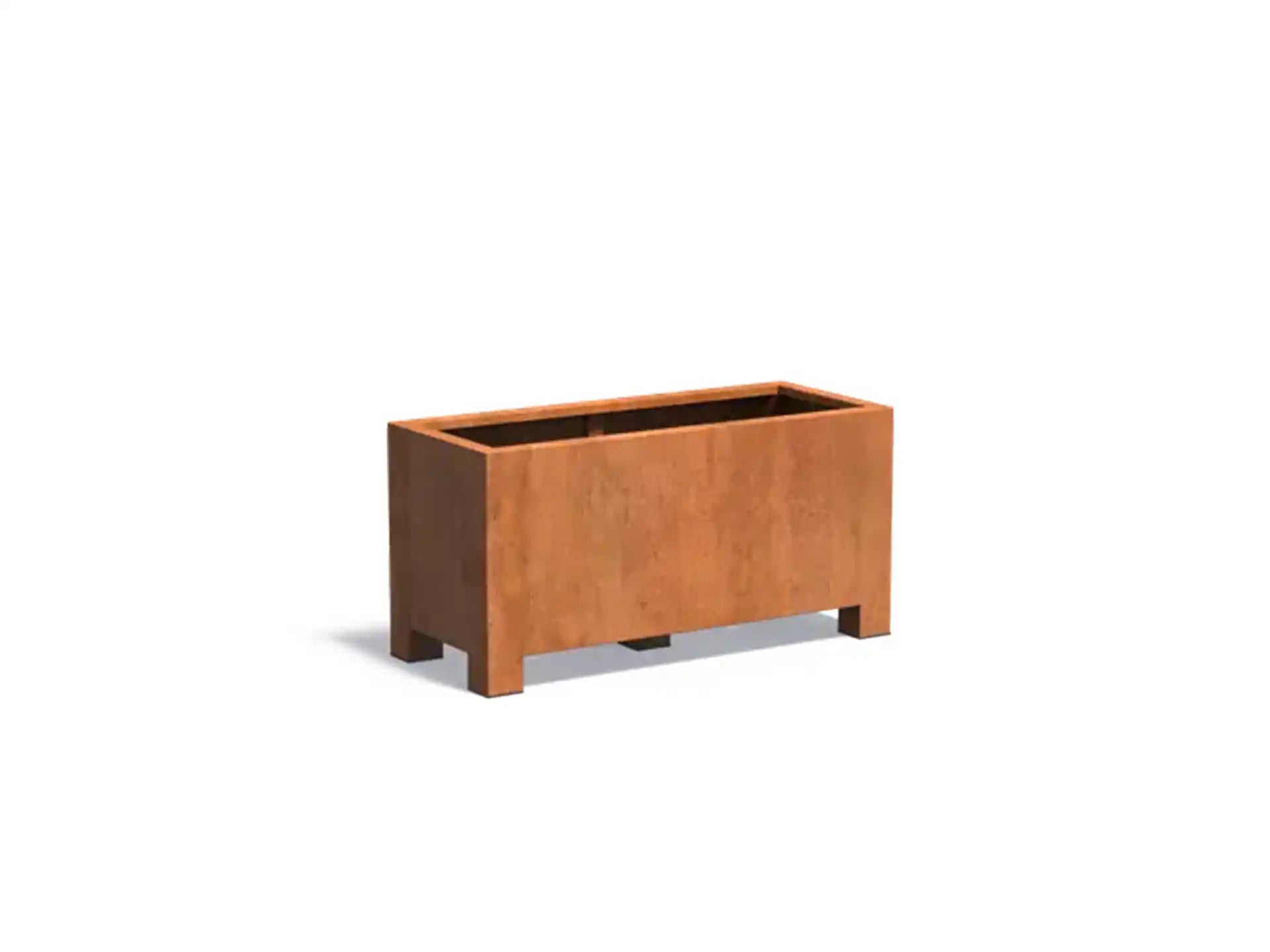 Adezz Carrez Cortenstaal Plantenbak Rechthoek met poten 120 x 50 x 60 cm - met bodem