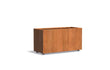 Adezz Carrez Cortenstaal Plantenbak Rechthoek met wielen 120 x 50 x 60 cm met bodem, productfoto op witte achtergrond.