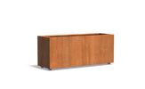 Adezz Carrez Cortenstaal Plantenbak Rechthoek met wielen 150 x 50 x 60 cm - met bodem