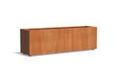 Adezz Carrez Cortenstaal Plantenbak Rechthoek met wielen 200 x 50 x 60 cm - met bodem