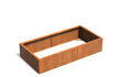 Adezz Carrez Cortenstaal Plantenbak Rechthoek zonder bodem 200 x 100 x 40 cm, productfoto op witte achtergrond.