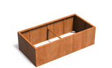 Adezz Carrez Cortenstaal Plantenbak Rechthoek zonder bodem 200 x 100 x 60 cm
