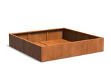 Adezz Carrez Cortenstaal Plantenbak Vierkant 200 x 200 x 40 cm - met bodem