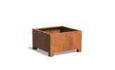 Adezz Carrez Cortenstaal Plantenbak Vierkant met poten 100 x 100 x 60 cm - met bodem