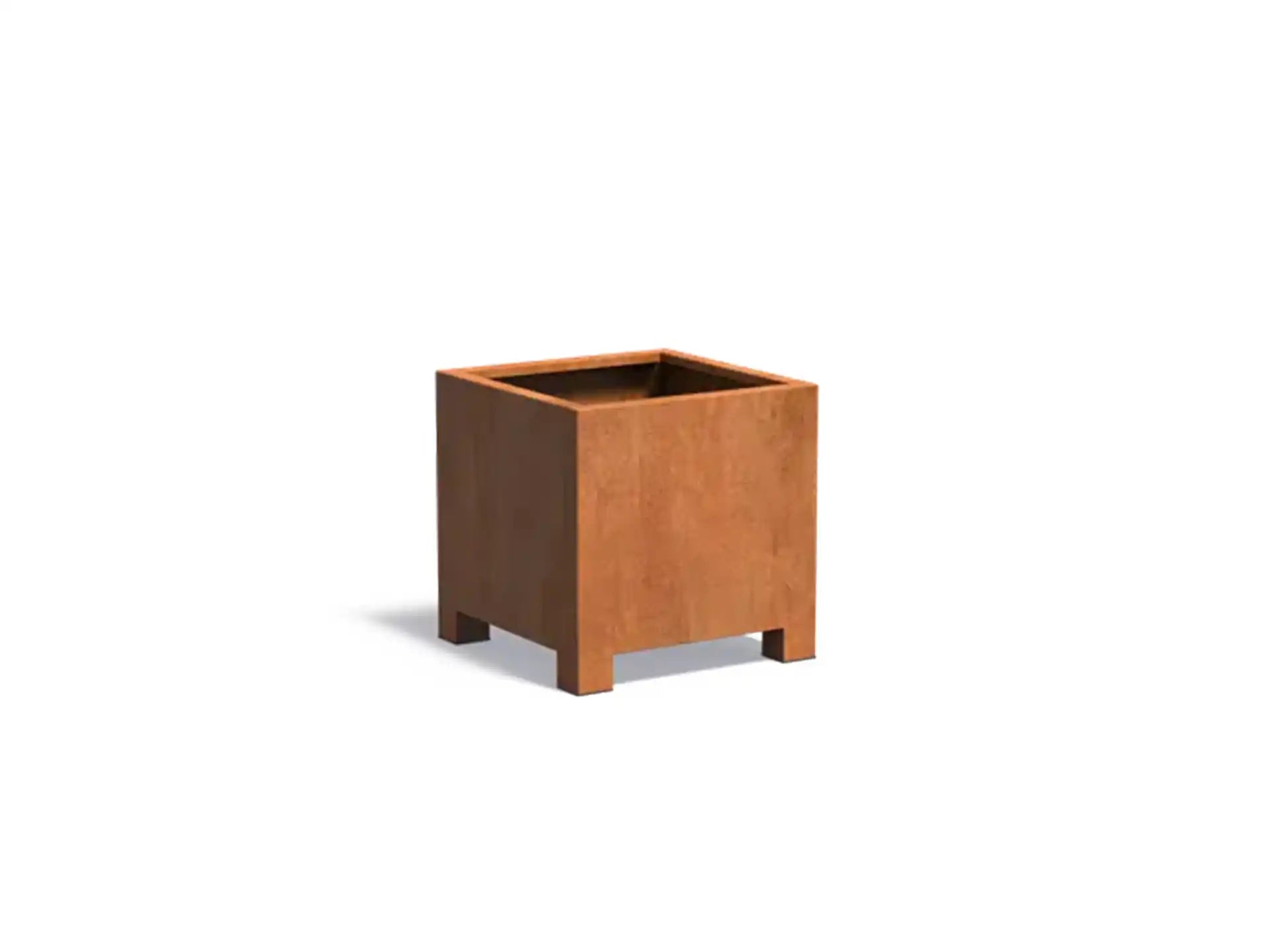 Adezz Carrez Cortenstaal Plantenbak Vierkant met poten 70 x 70 x 70 cm - met bodem