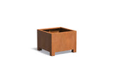 Adezz Carrez Cortenstaal Plantenbak Vierkant met poten  80 x 80 x 60 cm - met bodem