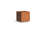 Adezz Carrez Cortenstaal Plantenbak Vierkant met wielen 60 x 60 x 60 cm - met bodem