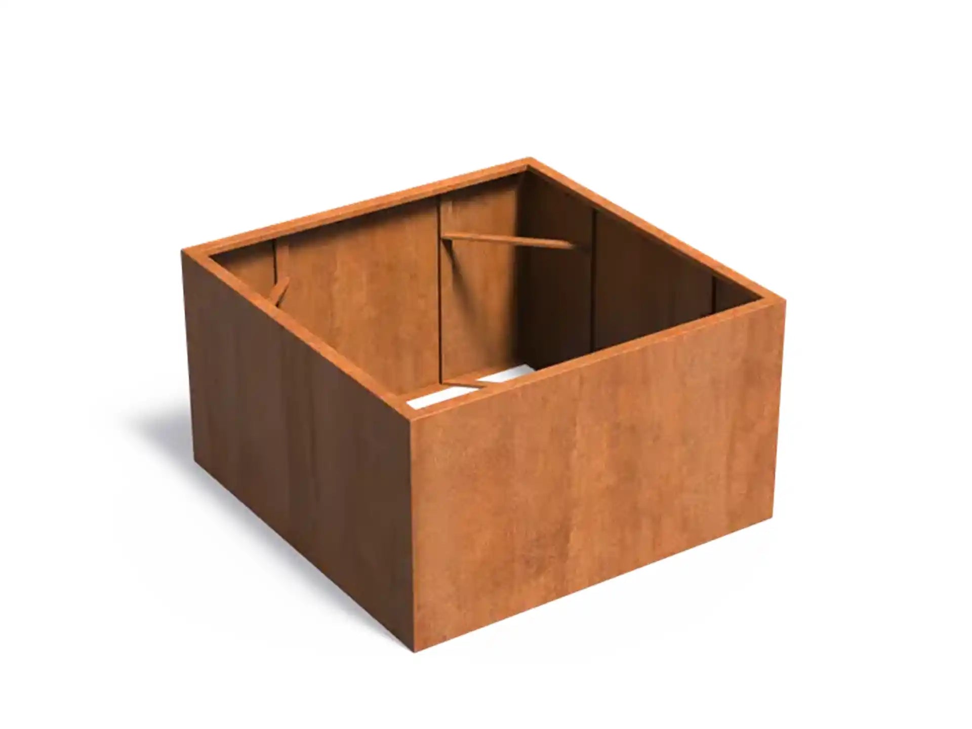 Adezz Carrez Cortenstaal Plantenbak Vierkant zonder bodem 140 x 140 x 80 cm