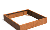 Adezz Carrez Cortenstaal Plantenbak Vierkant zonder bodem 200 x 200 x 40 cm