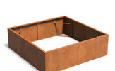 Adezz Carrez Cortenstaal Plantenbak Vierkant zonder bodem 200 x 200 x 60 cm