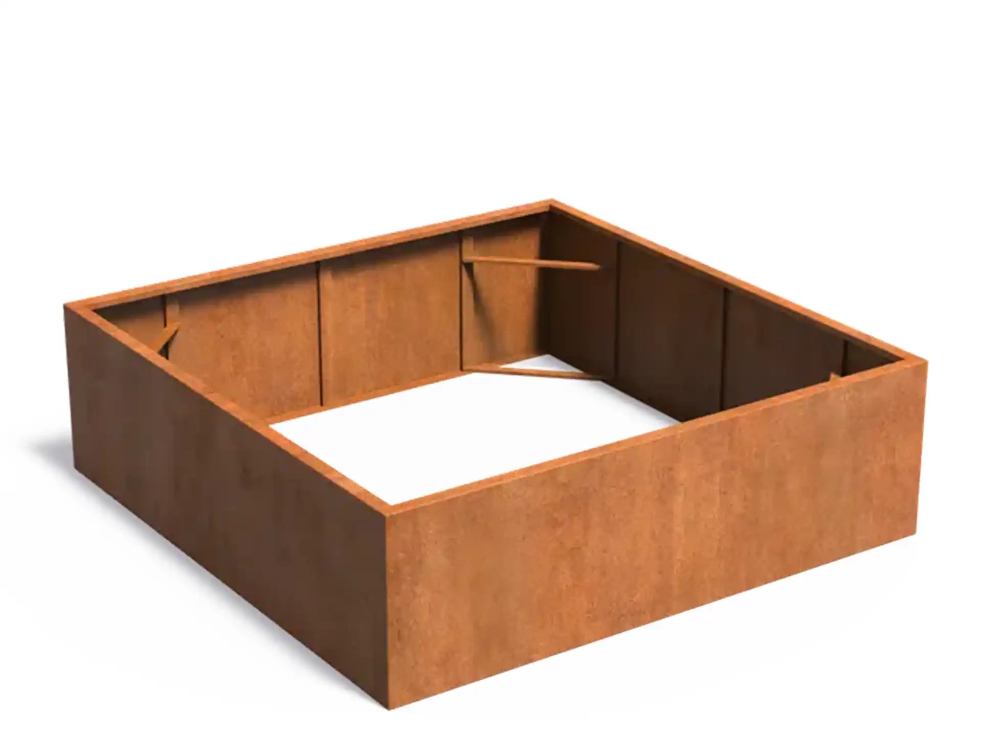 Adezz Carrez Cortenstaal Plantenbak Vierkant zonder bodem 200 x 200 x 60 cm
